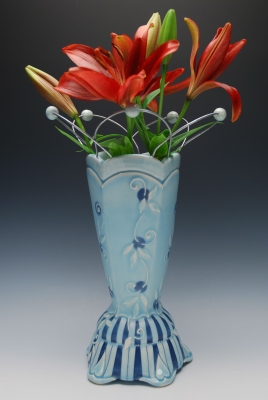 Kristen Kieffer Lattice vase w. steel wire